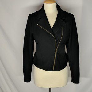 Ann Taylor Loft Black Jacket With Zippers Size 0